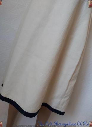 Фирменное l.k.bennett платье миди 56%лён 28%хлопок и 16%вискоза цвета беж, размер 2хл5 фото
