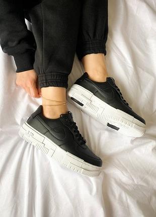 Мужские кроссовки nike air force pixel"black/white