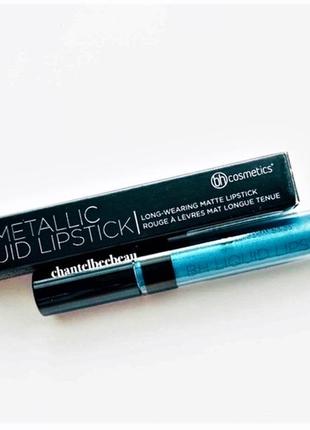 Помада bh cosmetics  metallic liquid lipstick / esmeralda /5 фото