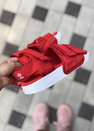 Женские сандалии adidas красные / smb ✔️8 фото