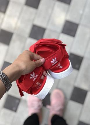 Жіночі сандалі adidas червоні / smb ✔️9 фото