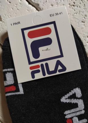 Спортивные укороченные носки серого цвета унисекс fila3 фото