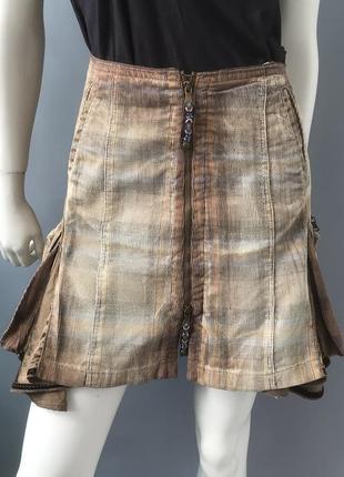 Вельветовая юбка  с атласными клешеными вставками , marithe & francois girbaud7 фото