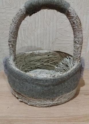 Кошик ручна робота з осоки для декору.срср.