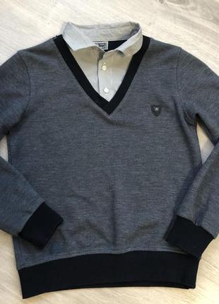 Очень стильный свитер рубашка, свитер обманка1 фото