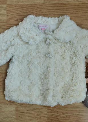 Плюшева демісезонна шубка 9-12 міс