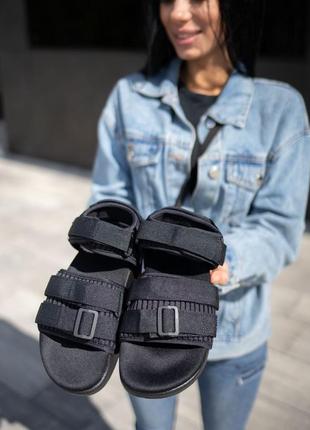 Женские летние сандали адидас, чёрные сандалии adidas sandals black