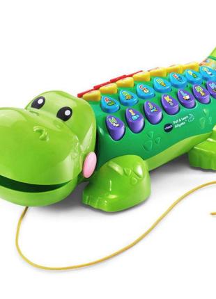 Vtech каталка алфавитный крокодил pull and learn alligator1 фото
