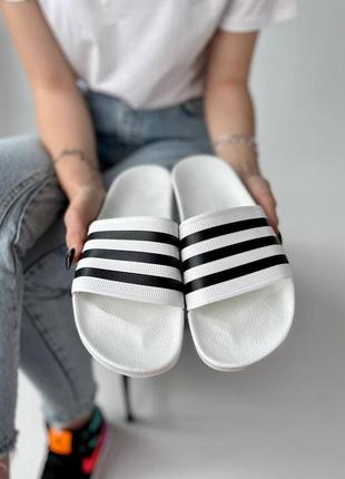 Тапки жіночі adidas white/black