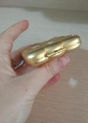 Винтажная пудра пудреница винтаж аксессуар люксовый бренд тяжёлая - металл