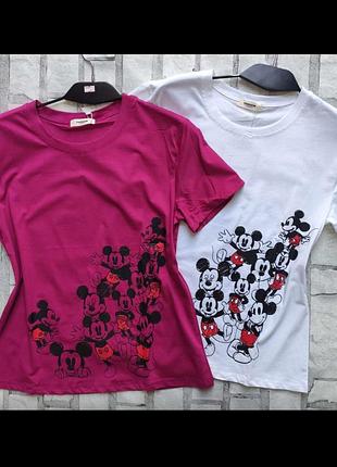 🔥шикарная🔥 футболка хлопок турция принт мики маус