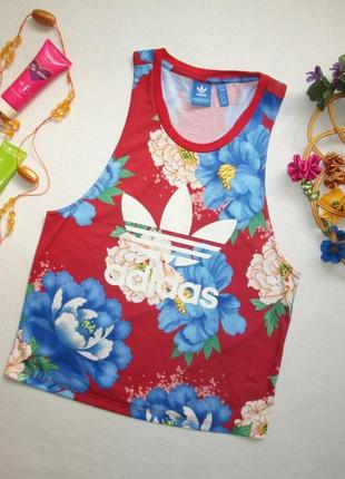 Мега шикарна фірмова майка борцовка в квітковий принт adidas оригінал ❣️❇️❣️