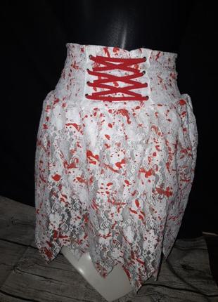 Мереживна спідниця зі шнурівкою на хелловін зомбі наречена медсестра