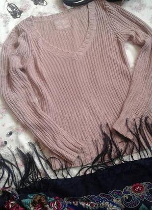 Теплий в'язаний светр.