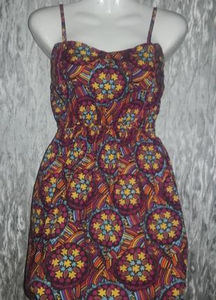 Сарафан платье в  цветочный принт.
