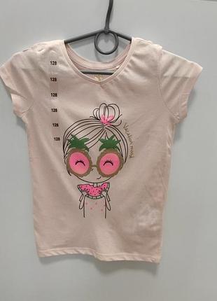 Футболка cool club розмір 128 з милою дівчинкою