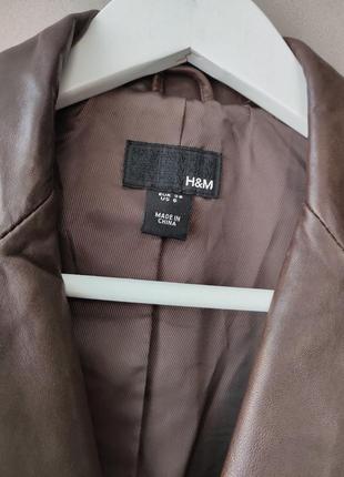 Пиджак из натуральной кожи , кожаный пиджак zara4 фото