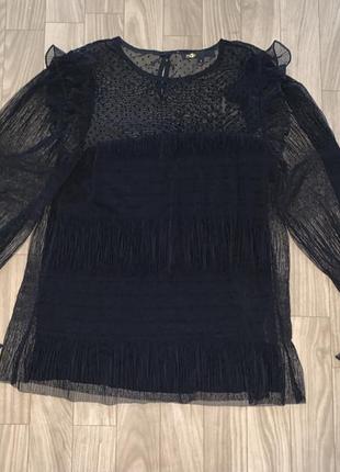 Maje xs-s чёрная блузка блуза