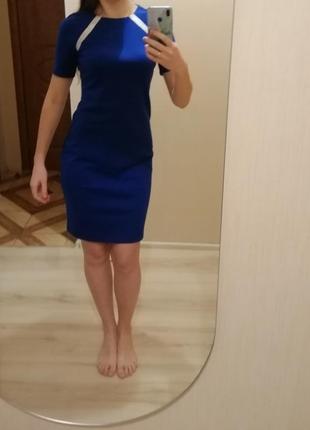 Яркое платье top secret. платье красивого синего цвета. сукня