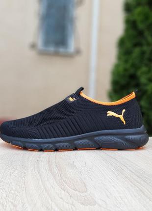 Чоловічі мокасини чорні puma / smb