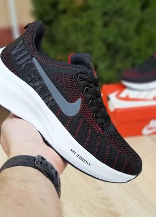 Женские кроссовки nike zoom pegasus чёрные с красным / жіночі кросівки найк ✅5 фото