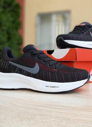 Женские кроссовки nike zoom pegasus чёрные с красным / жіночі кросівки найк ✅6 фото