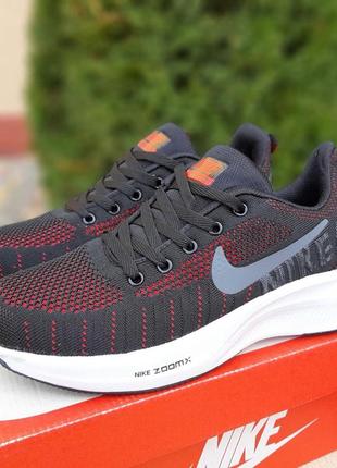 Женские кроссовки nike zoom pegasus чёрные с красным / жіночі кросівки найк ✅2 фото