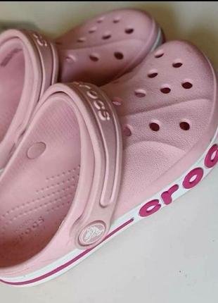 Crocs kids bayaband pearl дитячі крокси баябенд пудра4 фото