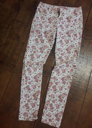 Джинси skinny скіні🔥 квітковий принт, джинсы скини