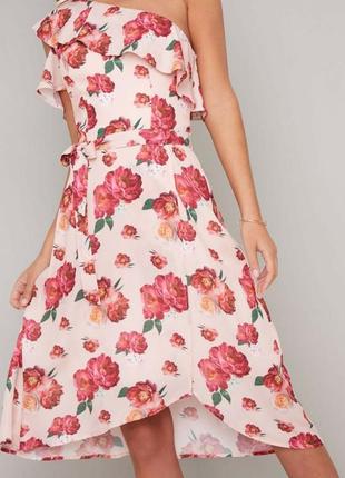 Скидка летнее модное шифоновое платье в цветы chi chi london2 фото
