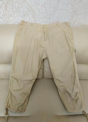 Натуральні штани брюки капрі бріджі великого розміру батал котоновые штаны капри2 фото