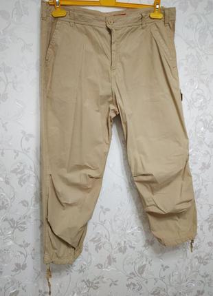 Натуральні штани брюки капрі бріджі великого розміру батал котоновые штаны капри3 фото