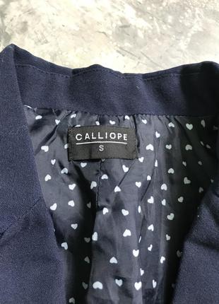 Приталенный пиджак (жакет) calliope темно-синего цвета4 фото