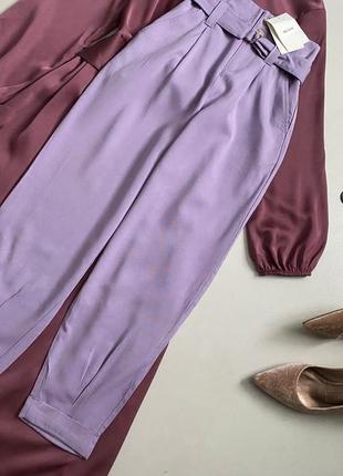 💫 трендовые лиловые брюки слоучи bershka3 фото