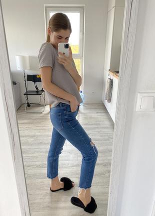 Джинси skiny, джинси з дірками bershka2 фото