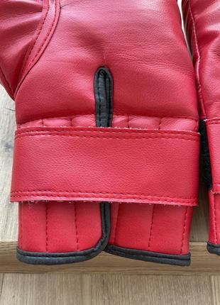 Чоловічі спортивні червоні рукавички для боксу 12 унцій hammer 12 oz5 фото