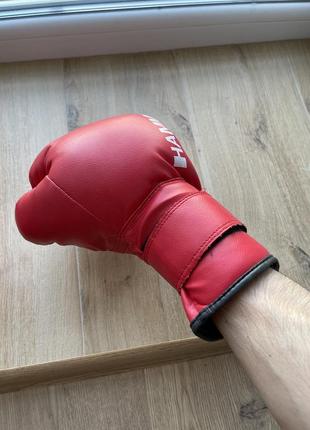 Мужские спортивные красные перчатки для бокса 12 унций hammer 12 oz9 фото