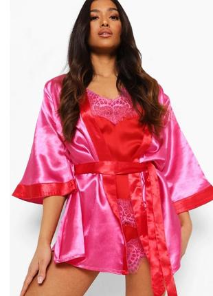 Пижама c кружевом boohoo m