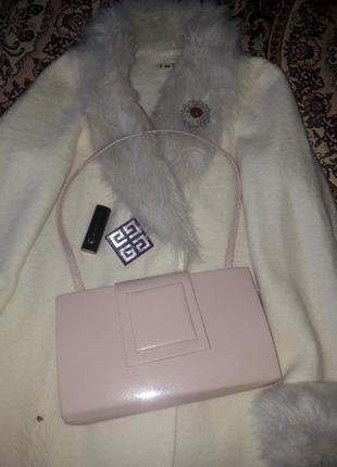 Сумочка - клатч пудрового цвета в стиле chanel