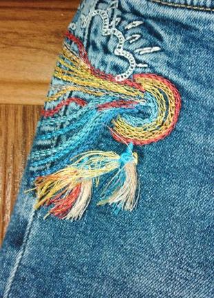 Круті укорочені джинси кюлоти з розрізами3 фото