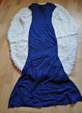 Новое ажурное платье в пол русалка, выпускное платье р с1 фото