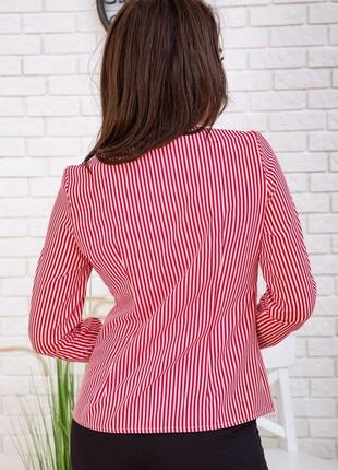 Сорочка жіноча в смужку колір червоно-білий3 фото