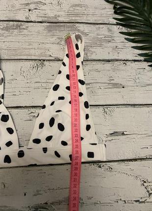 Asos купальник раздельный высокие плавки горошек8 фото
