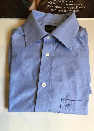 Мужская голубая рубашка red green l-ка