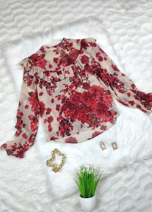 Красивая нежная блуза в цветочный принт primark1 фото