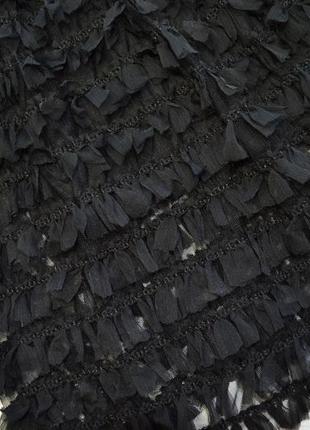 Нежное черное платье с бахромой zara8 фото