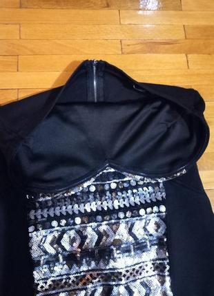 Плаття tally weijl сукня чорне коктельне паєтки міні сіра3 фото