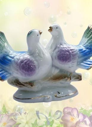 Статуэтка голуби пара на веточке