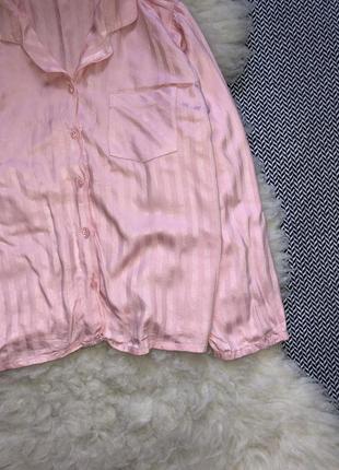 Страйп сатин рубашка домашняя пижама дома верх полоска натуральная вискоза4 фото