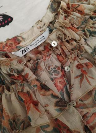 Шикарная воздушная блуза с пышными рукавами zara2 фото